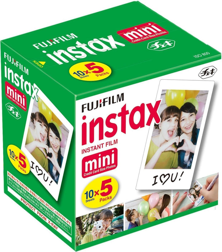 Fujifilm Mini Película Instantánea, 10 Hojas × 5 Paquetes (Total 50...
