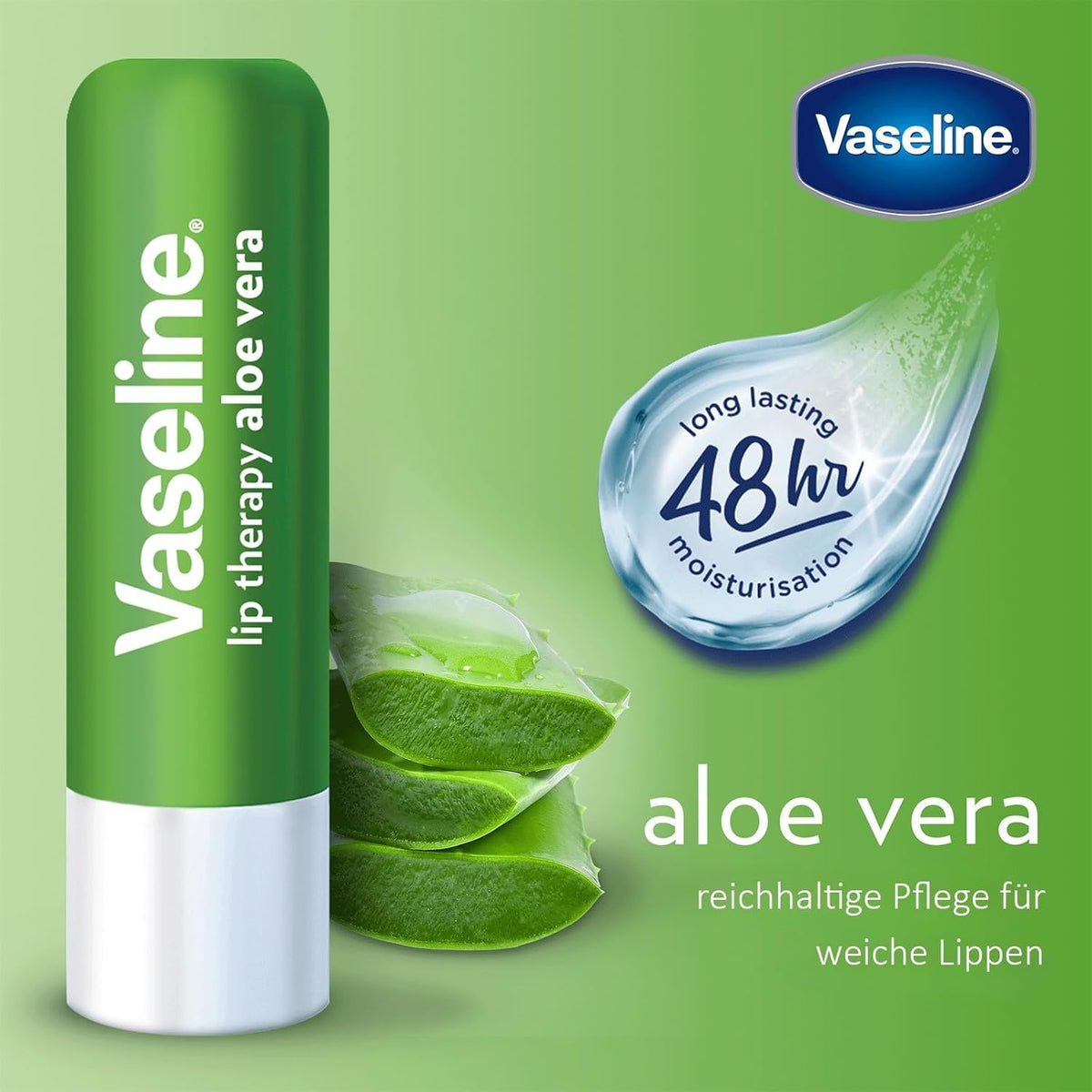 Barra terapéutica para labios con aloe fresco y vaselina - 4,5 g (0...