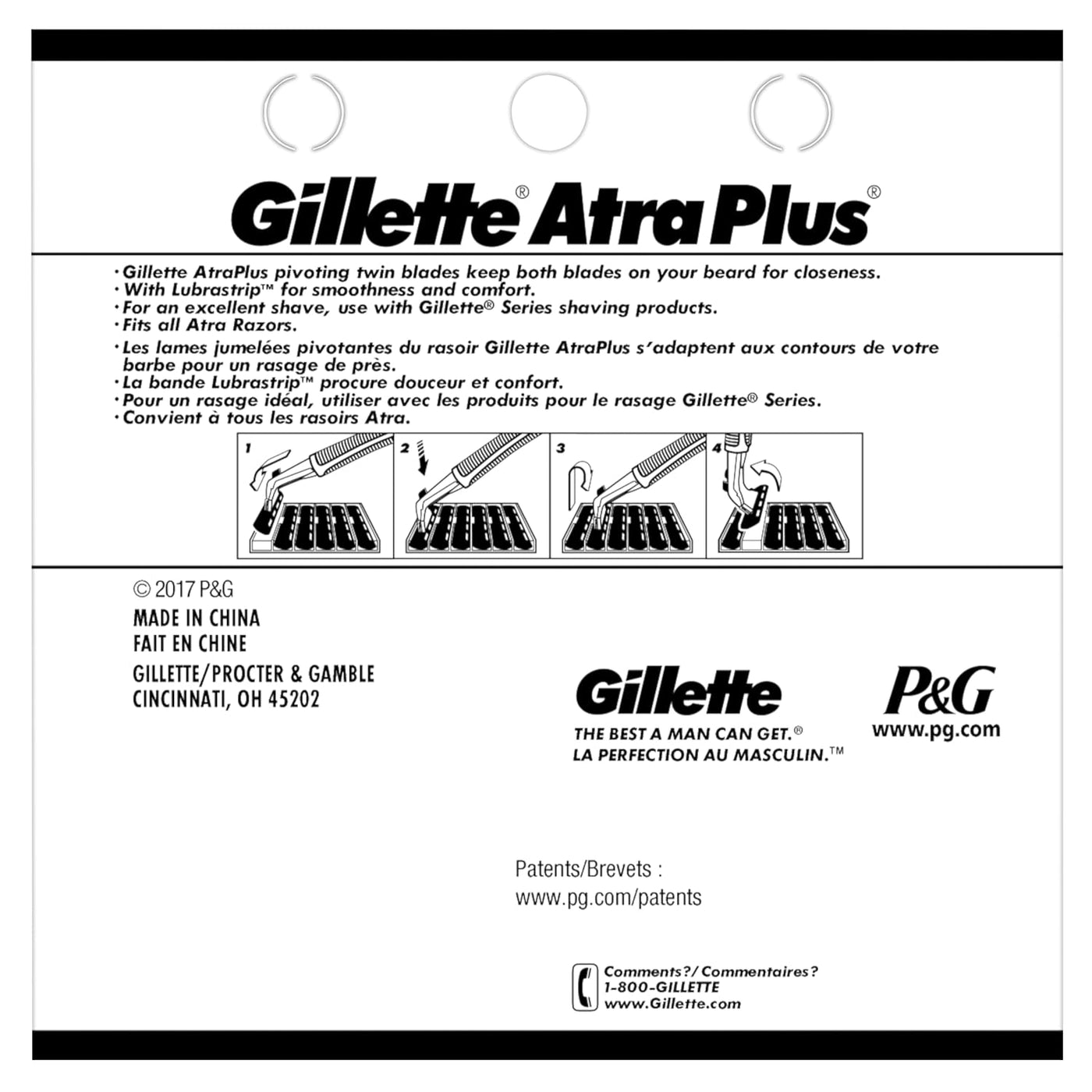 Gillette AltraPlus - Recambios de cuchilla de afeitar para hombre,...