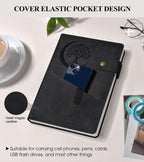 Cuaderno rayado de 8.5 x 11 pulgadas, 366 páginas, diario de cuero