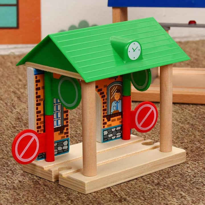 Wooden Train Station Safe Natrual Wooden Train Track