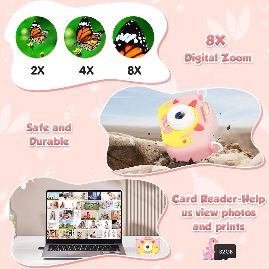 Cámara para niños con linterna y pantalla de 2.4 pulgadas, cámara d...