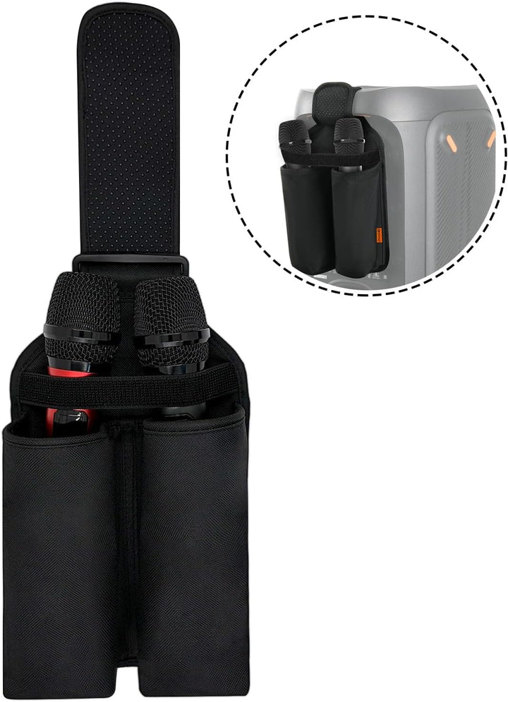 YOTESO Funda de micrófono inalámbrico, soporte de micrófono doble y...