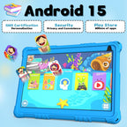 Tablet Android 15 para niños, tabletas de 10 pulgadas para niños, Azul