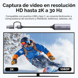 UGREEN 2K@30Hz 1080P 60FPS Tarjeta de captura de vídeo 4K Entrada H...
