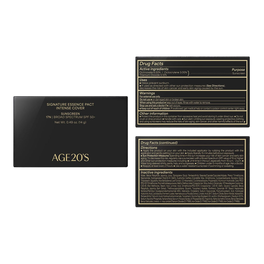AGE20'S Signature Essence Pact SPF 50+ | Paquete de 2 | 21N VAI...