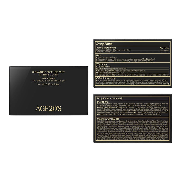 AGE20'S Signature Essence Pact SPF 50+ | Paquete de 2 | 21N VAI...