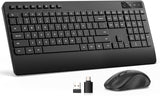 Combo silencioso de teclado y mouse inalámbricos: mouse silencioso...