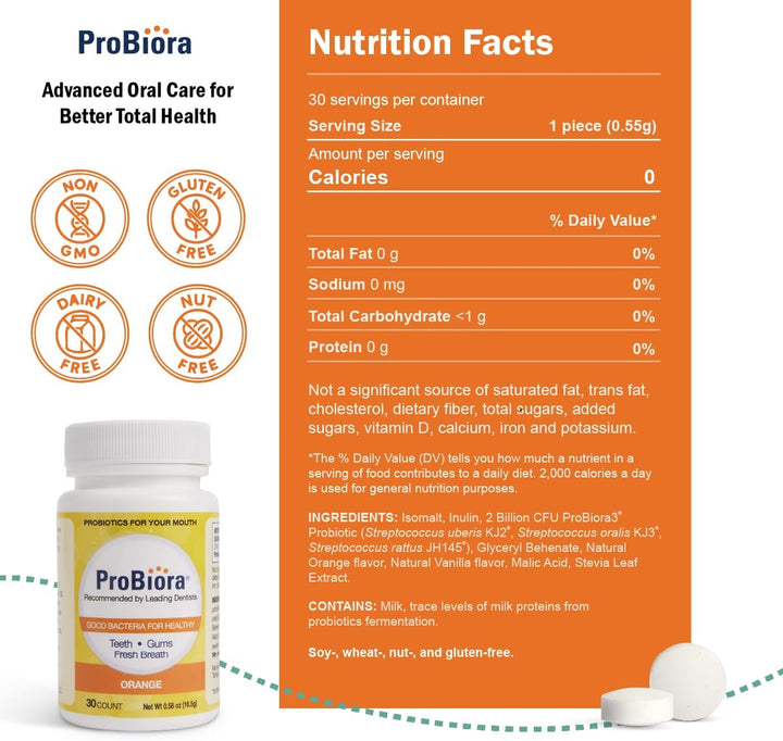 ProBiora - Tabletas probióticas masticables para cuidado bucal | Su...