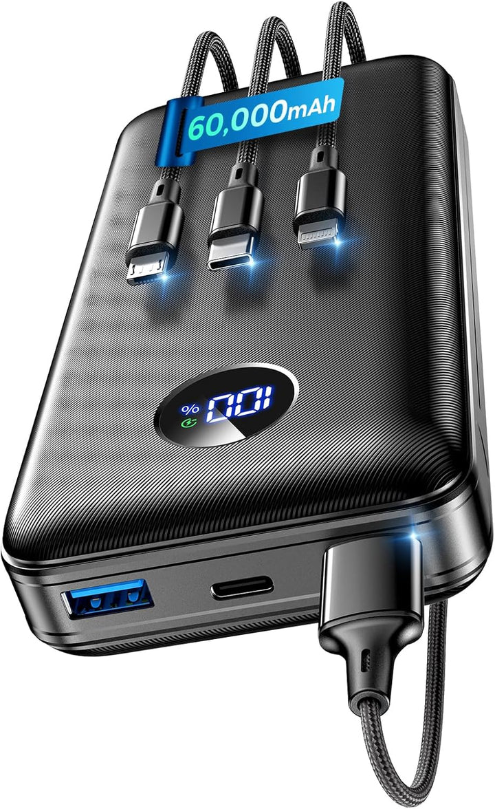 Cargador portátil de batería de 60,000 mAh, cargador de teléfono de...