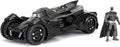 Jada DC Comics Batman 2015 Arkham Knight Batmobile y figura metálica Batman Vehículo coleccionable fundido a presión, negro, escala 1:24