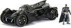 Jada DC Comics Batman 2015 Arkham Knight Batmobile y figura metálica Batman Vehículo coleccionable fundido a presión, negro, escala 1:24