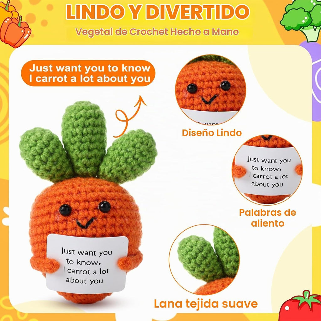 HunnmingRe - Muñeca de ganchillo de 12 piezas con tarjeta positiva