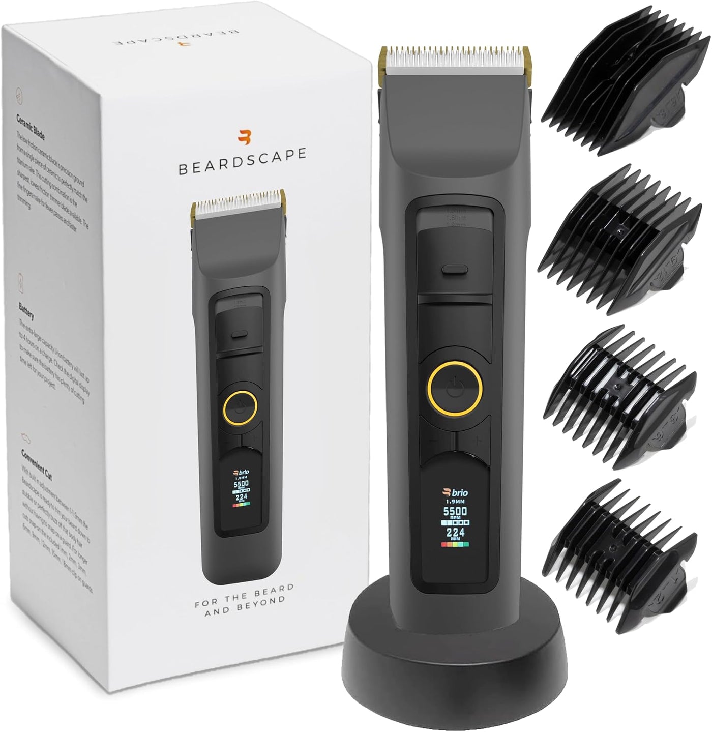 Brio Beardscape V2 Recortador de barba para hombre profesional con...