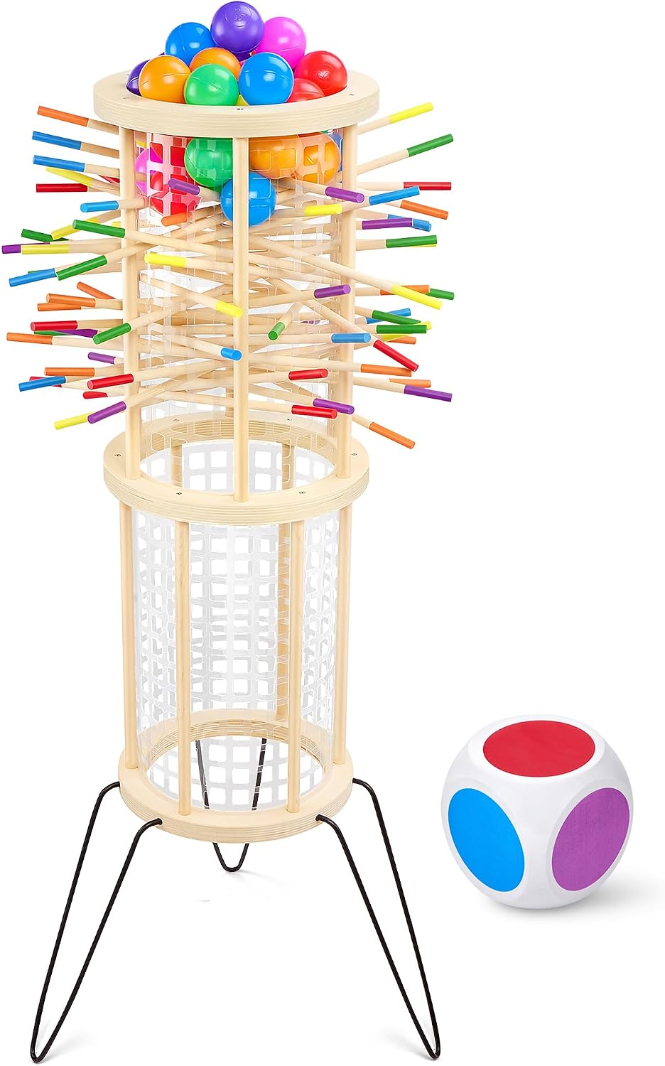 Juguete gigante de torre de madera, juego al aire libre de 4 pies para