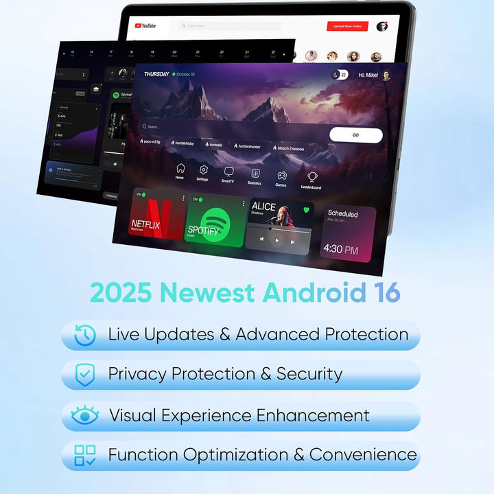 Tablet Android 16 actualizada 2026, tabletas Android de 11 pulgadas...