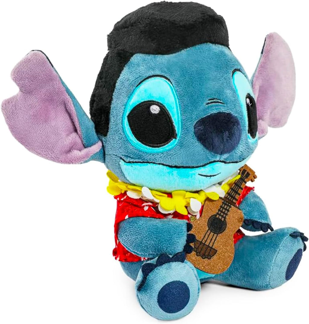 Disney Stitch - Juego de juguetes de peluche, paquete de 3 con peluches de 9 pulgadas para niños, niñas con puntada con disfraces de Elvis y calcomanías, más muñecas de felpa