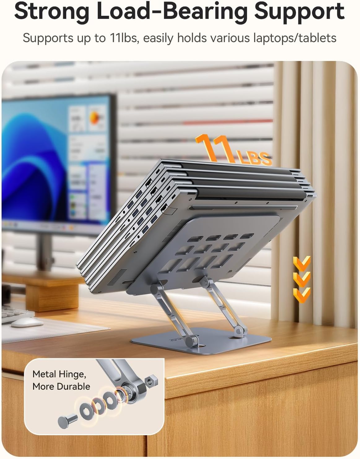 ORICO ST11 - Soporte ergonómico para computadora portátil, elevador...