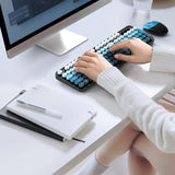 SQMD Combo de teclado y mouse inalámbricos, teclado retro de tamaño...
