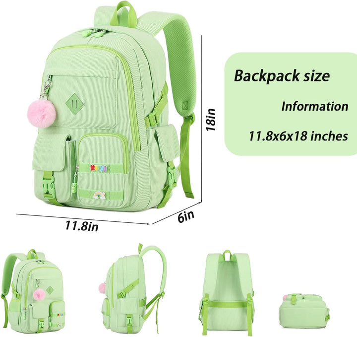 BLUWEI Mochila para computadora portátil para niñas, bolsa de pana...