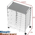 Lámpara Simple Houseware Carrito utilitario con ruedas de 15 cajones