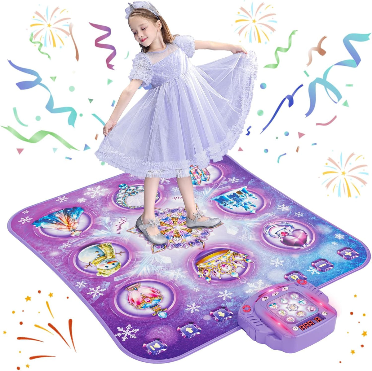 Tapete de baile para niñas de 3 a 12 años, tapete de baile de juguetes Frozen con Bluetooth