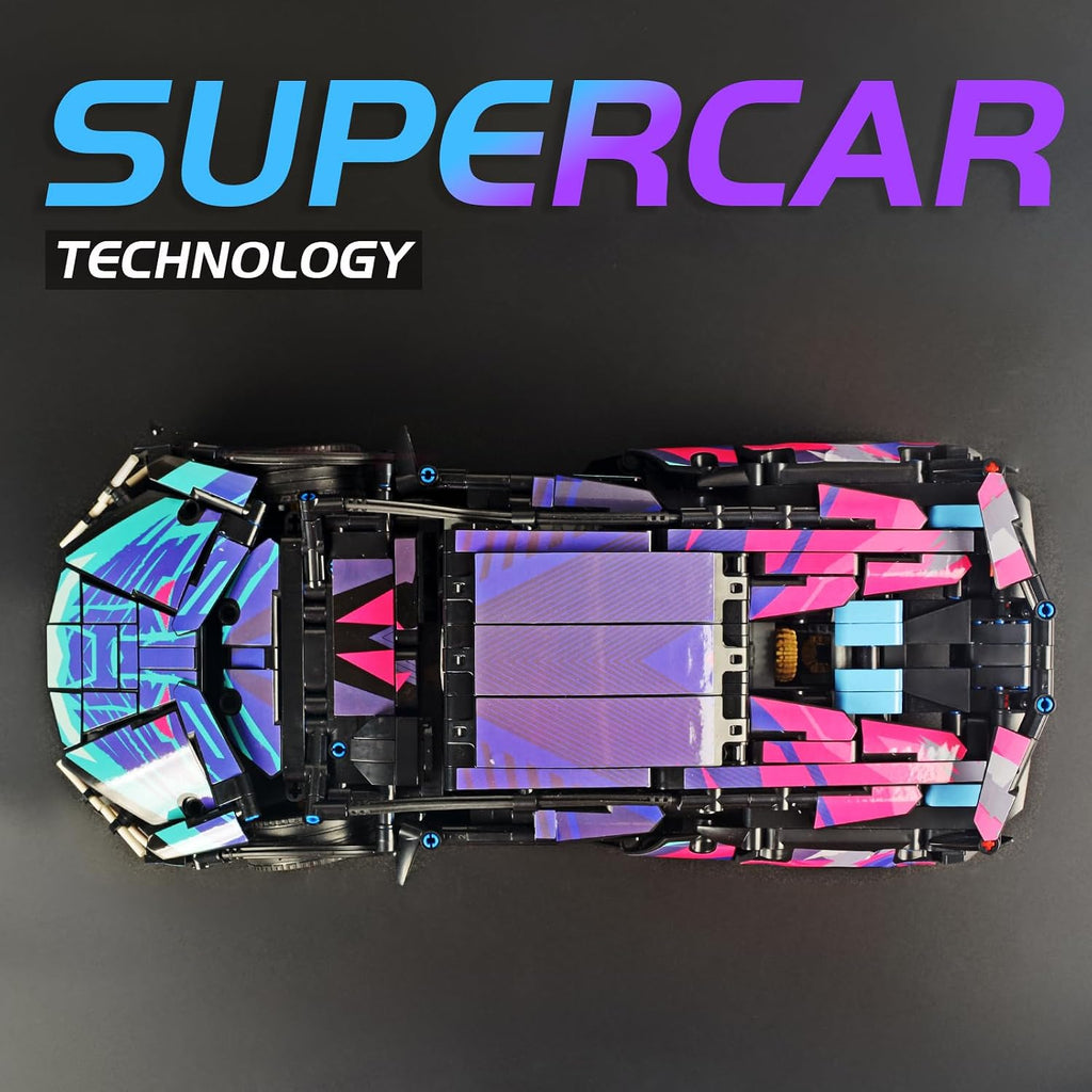 Juego de construcción de coches a control remoto, kit de construcción de