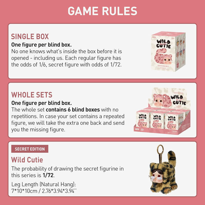 POP MART Crybaby Wild but Cutie Series - Caja ciega con colgante de...