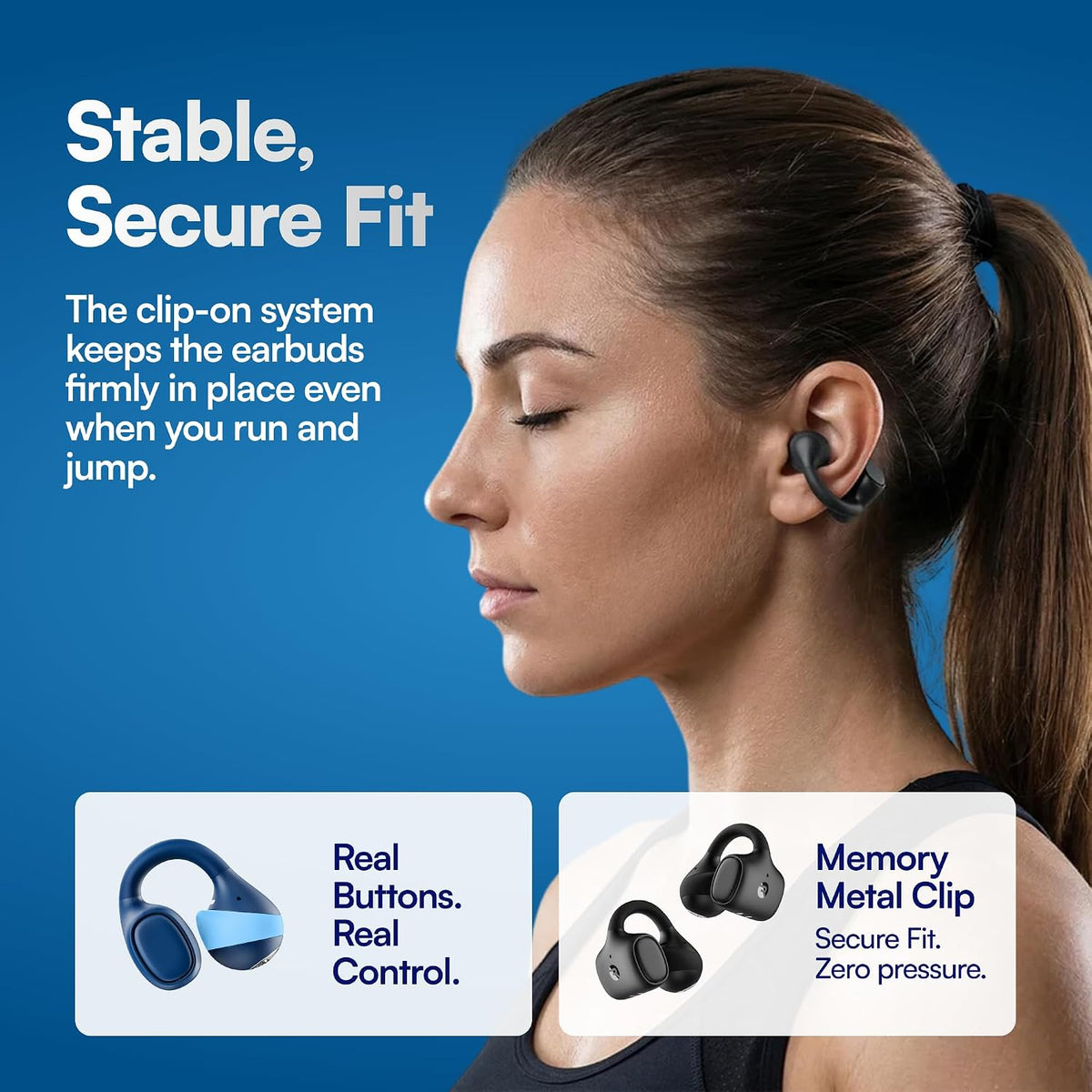 Auriculares con clip para uso diario de Raycon