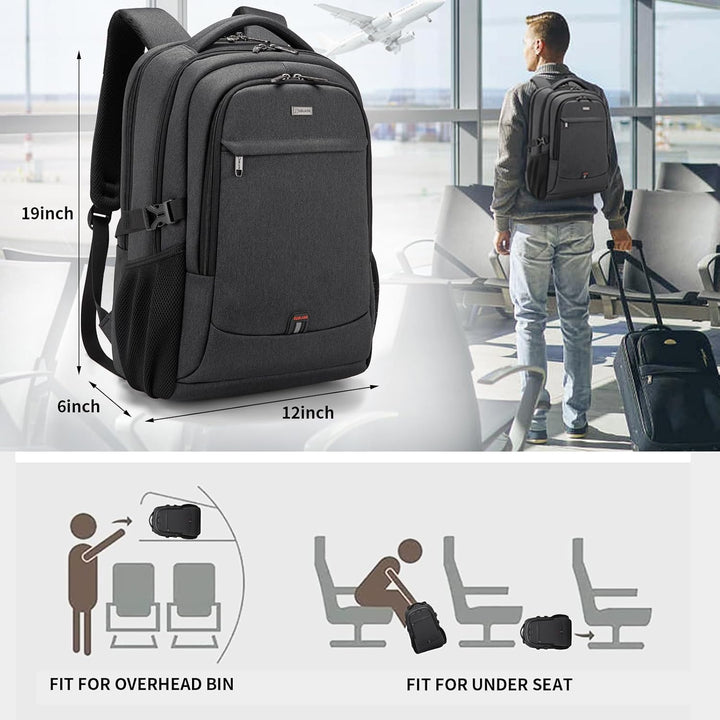 DUSLANG Mochila para laptop de 17 pulgadas para viajes, resistente...