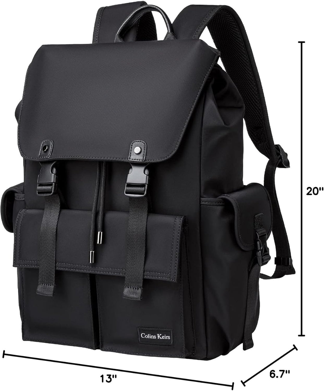Colins Keirs Mochila negra para hombre, mochila para laptop de 16 p...