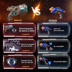 VATOS - Juego de 4 pistolas láser recargables - 2.4GHz de datos totalmente sincronizados, 4 pistolas y 4 chalecos con sensores - Pistolas láser geniales para cumpleaños y regalos para niños