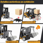 Mini carretilla elevadora teledirigida 1:64 escritorio RC carretilla