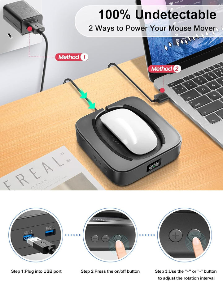 Meatanty Mouse Jiggler con adaptador, dispositivo de movimiento de...