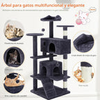 Torre de árbol para gatos de 54 pulgadas con postes rascadores de