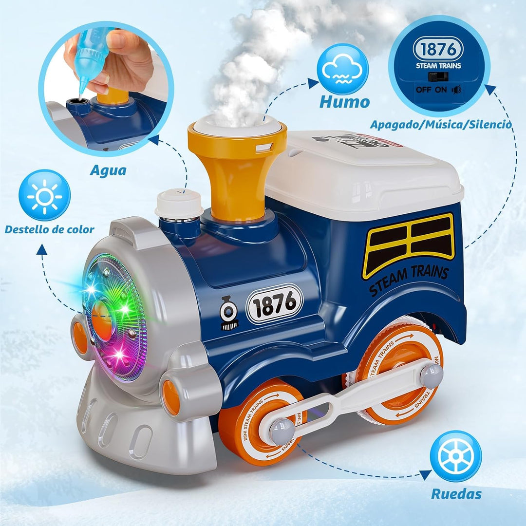 Hot Bee Juego de tren para niños pequeños con vapor - Tren Choo Cho...