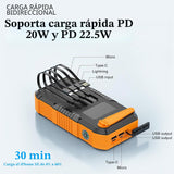 kigoker Hand CrankPower Bank 66800mAh y 4 cables 22.5W carga rápida...