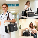 PASMAN Bolsa de mano para profesores para mujer, bolsa estructurada...