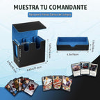 Caja para mazos TiMOVO MTG Commander para cartas TCG CCG Magic, Negro+Azul
