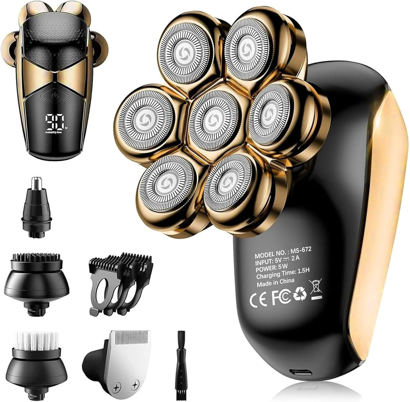 SHPAVVER Afeitadoras de cabeza para hombres calvos: maquinilla de a...