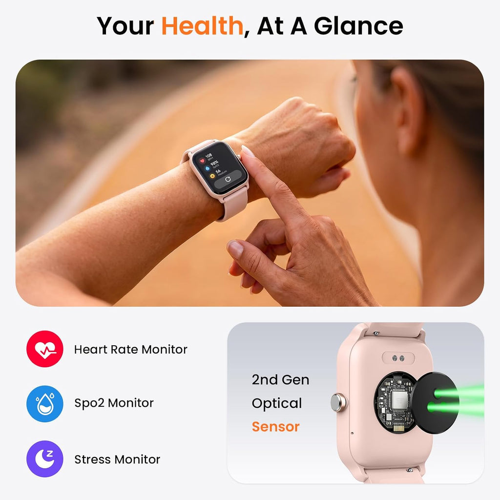Fitpolo Reloj inteligente para mujer Android y iPhone, [pantalla HD de 1.8