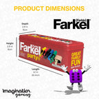 Farkel Juego de dados clásicos para fiestas, juego de dados con licencia oficial de Farkle, 36 dados, 6 tazas, hojas de puntuación y lata de almacenamiento, juego de dados de viaje para noche de juego familiar | 2+ jugadores, a partir de 8 años