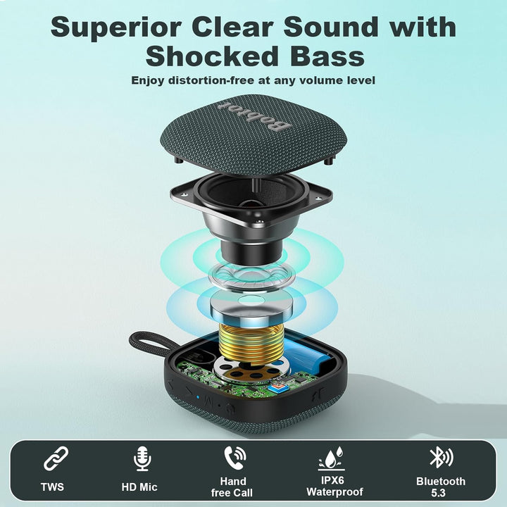 Bobtot Altavoz Bluetooth Inalámbrico Portátil - Altavoces Impermeab...