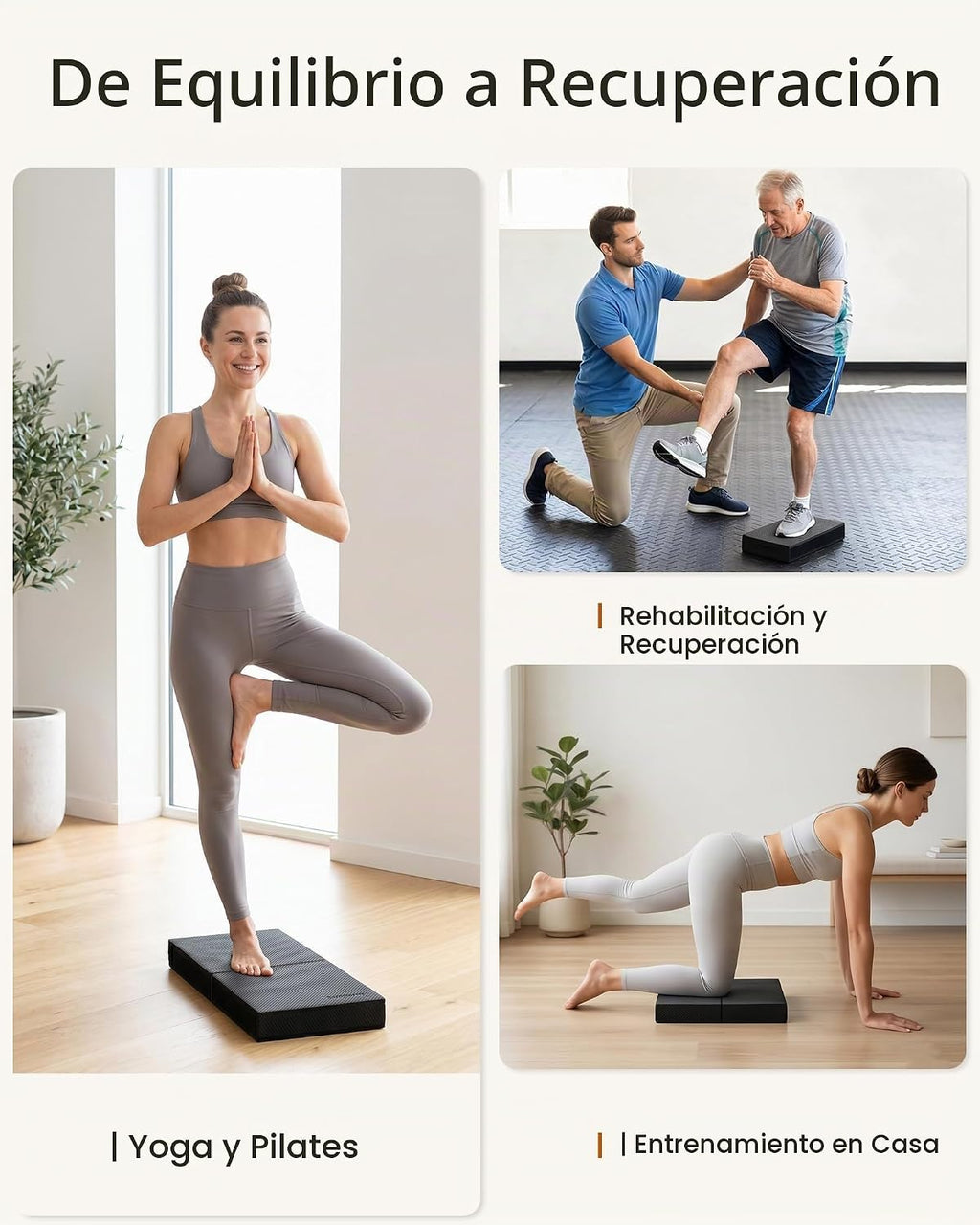 StrongTek 2-en-1 Almohadilla de Equilibrio de Espuma y Rodillera, tallas de 15,8 o 19 pulg.