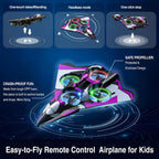 Avión de espuma Rc Planes con luces LED, avión de control remoto, avión de combate para niños y adultos de 8 a 16 años, 360 °F, rollo de acrobacias, drones para niños de 8 a 12 años, regalos