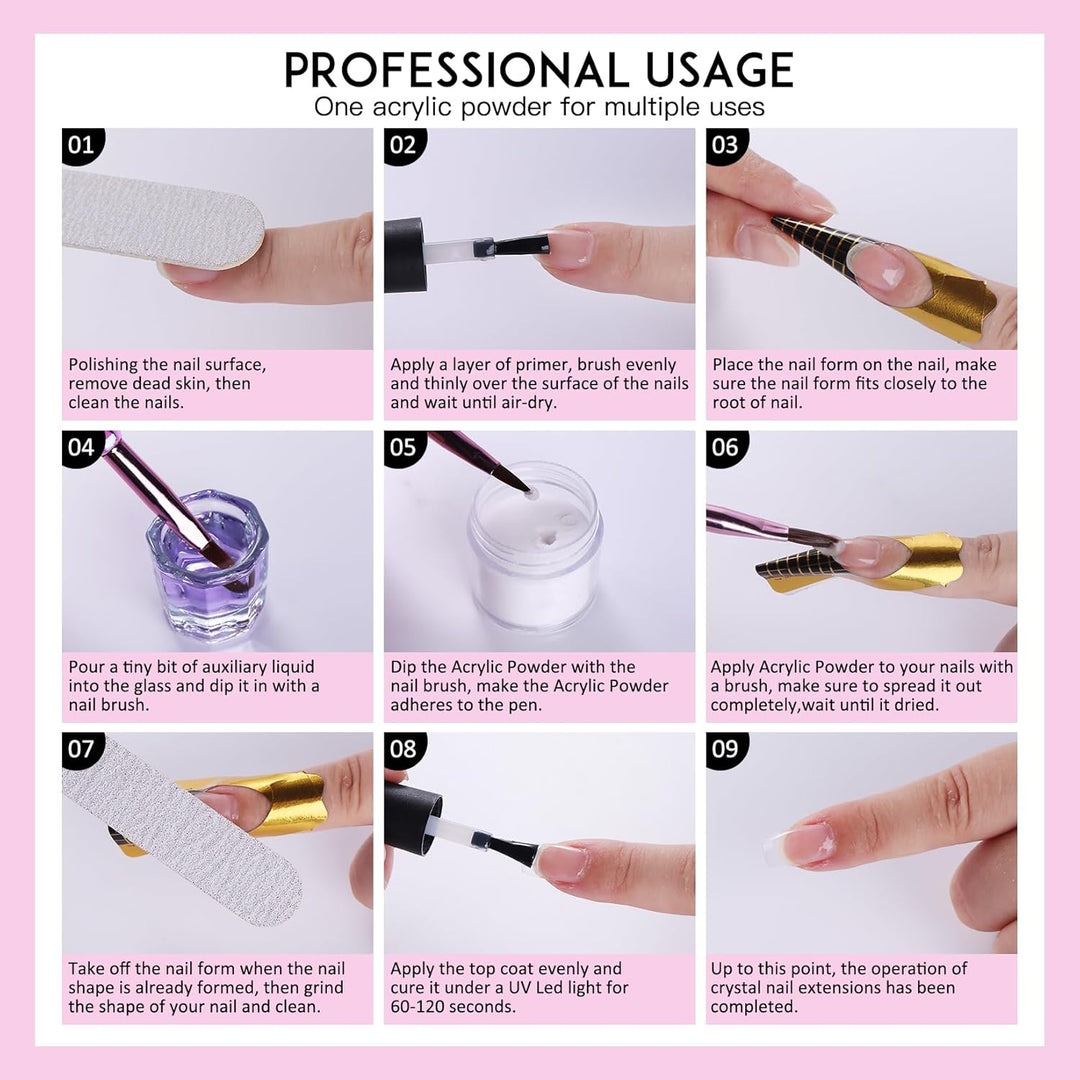 Kit de uñas acrílicas con todo: juego para principiantes con taladr...