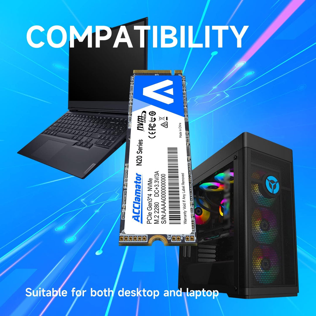 Acclamator Unidad interna de estado sólido SSD NVMe M.2 2280 PCIe G...