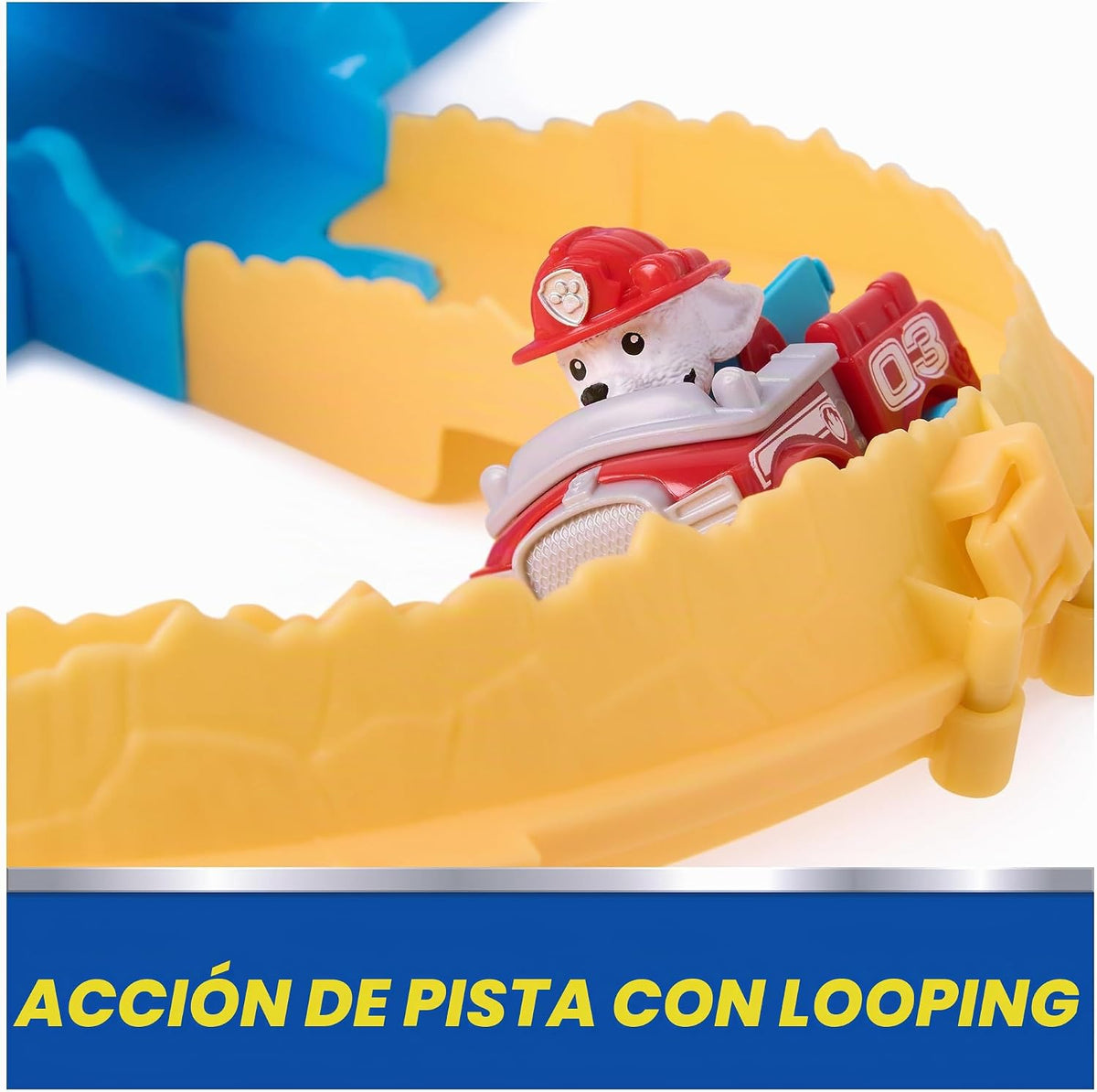 PAW Patrol Pup Squad Track Set Looping Playset y vehículo de juguete