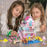Pink Girls Seaside Beach Villa Friends - Juego de