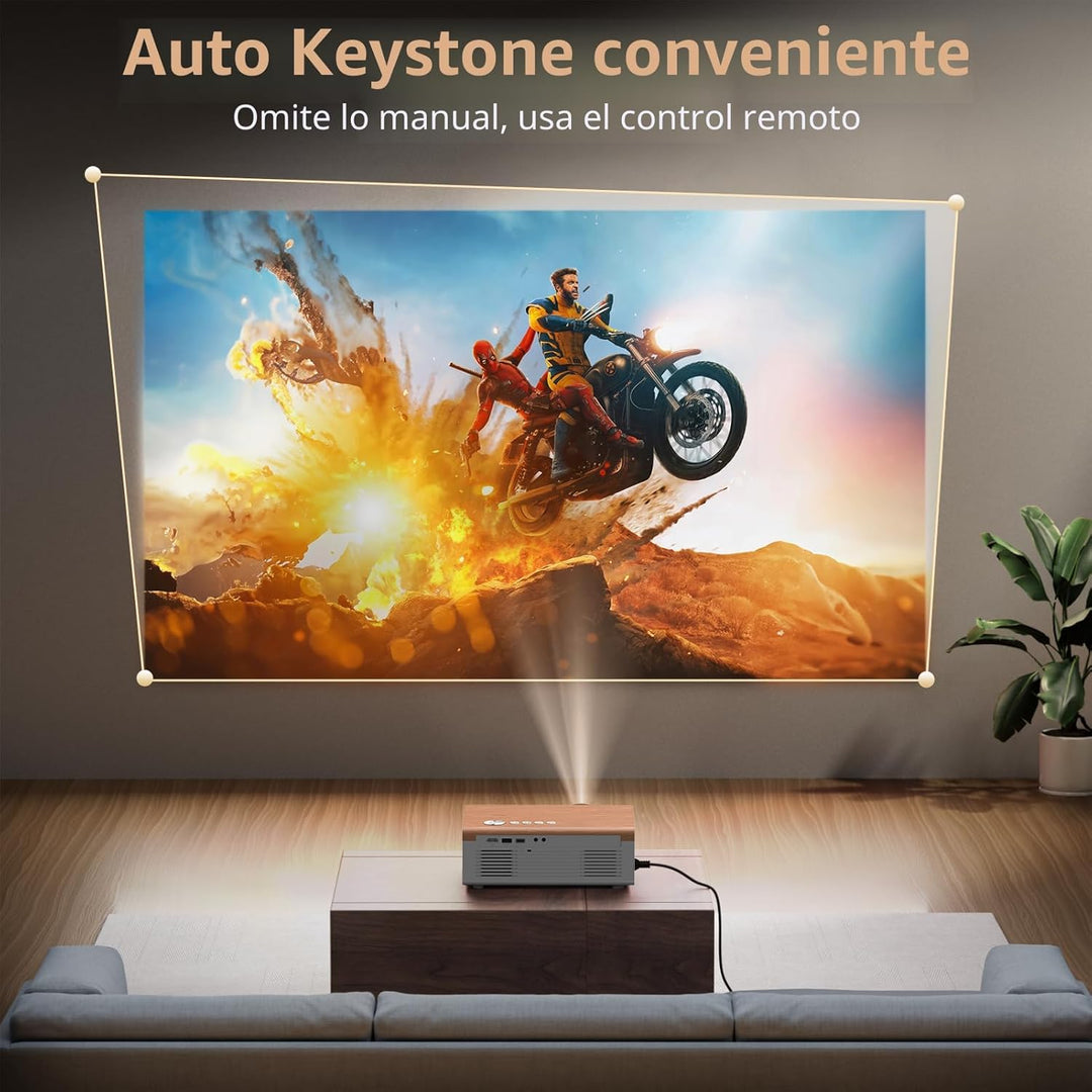 [Enfoque Eléctrico \/ Alto Brillo] Proyector con WiFi y Bluetooth,...